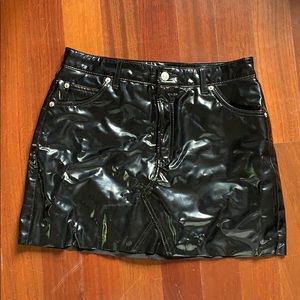 Faux Leather Mini Skirt